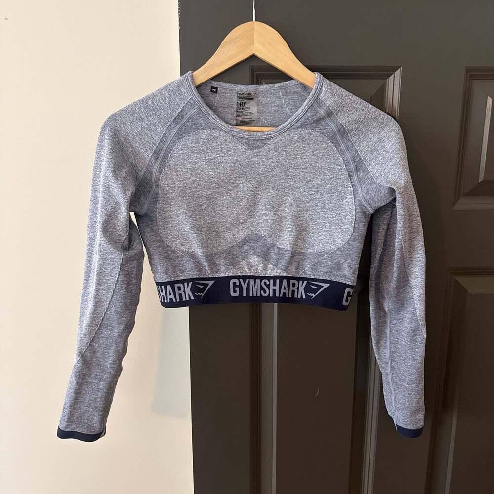 Gymshark Flex Long Sleeve Crop Top Shirt Seamless - Mauve